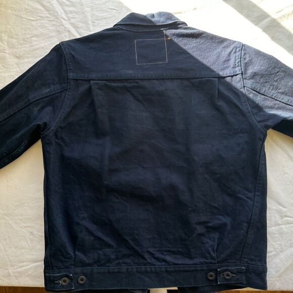 ONI Denim Denim Jacket Type II Double Indigo Overdyed Trucker Men’s Size 36 - Picture 6 of 13